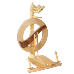Kromski Fantasia Spinning Wheel - Clear With Walnut Accent