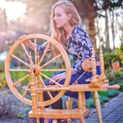 Kromski Polonaise Spinning Wheel - Clear Finish -Alexandro Shop Polonaise 54872.1666125128