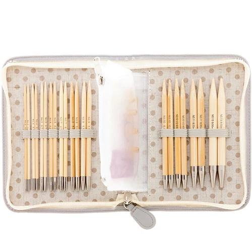 CarryC Interchangeable Bamboo Knitting Needle Long Set 3 CarryC Interchangeable Bamboo Knitting Needle Long Set