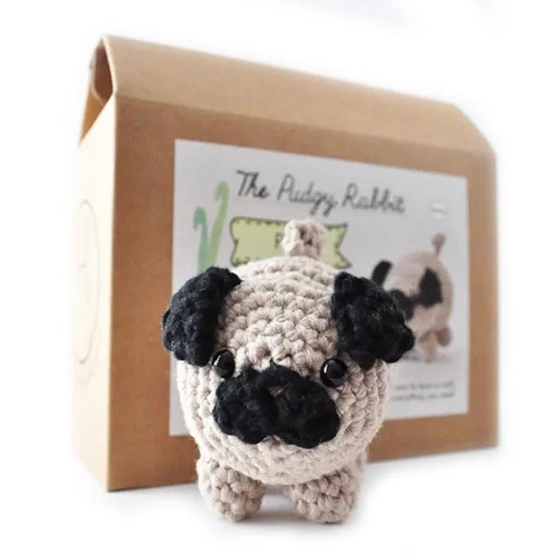The Pudgy Rabbit Crochet Kit - Pug 4 The Pudgy Rabbit Crochet Kit - Pug - Image 2