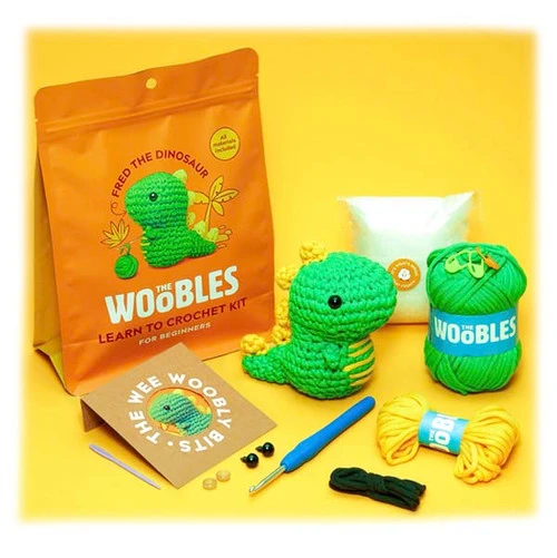 The Woobles Beginner Crochet Kit - Dino The Dinosaur 3 The Woobles Beginner Crochet Kit - Dino The Dinosaur