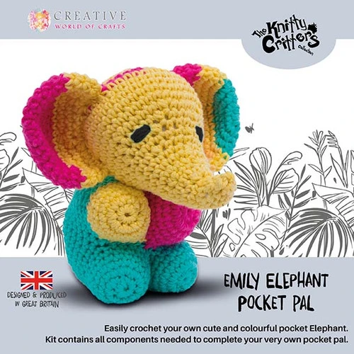 Knitty Critters Amigurumi Kit - Emily Elephant 4 Knitty Critters Amigurumi Kit - Emily Elephant - Image 2